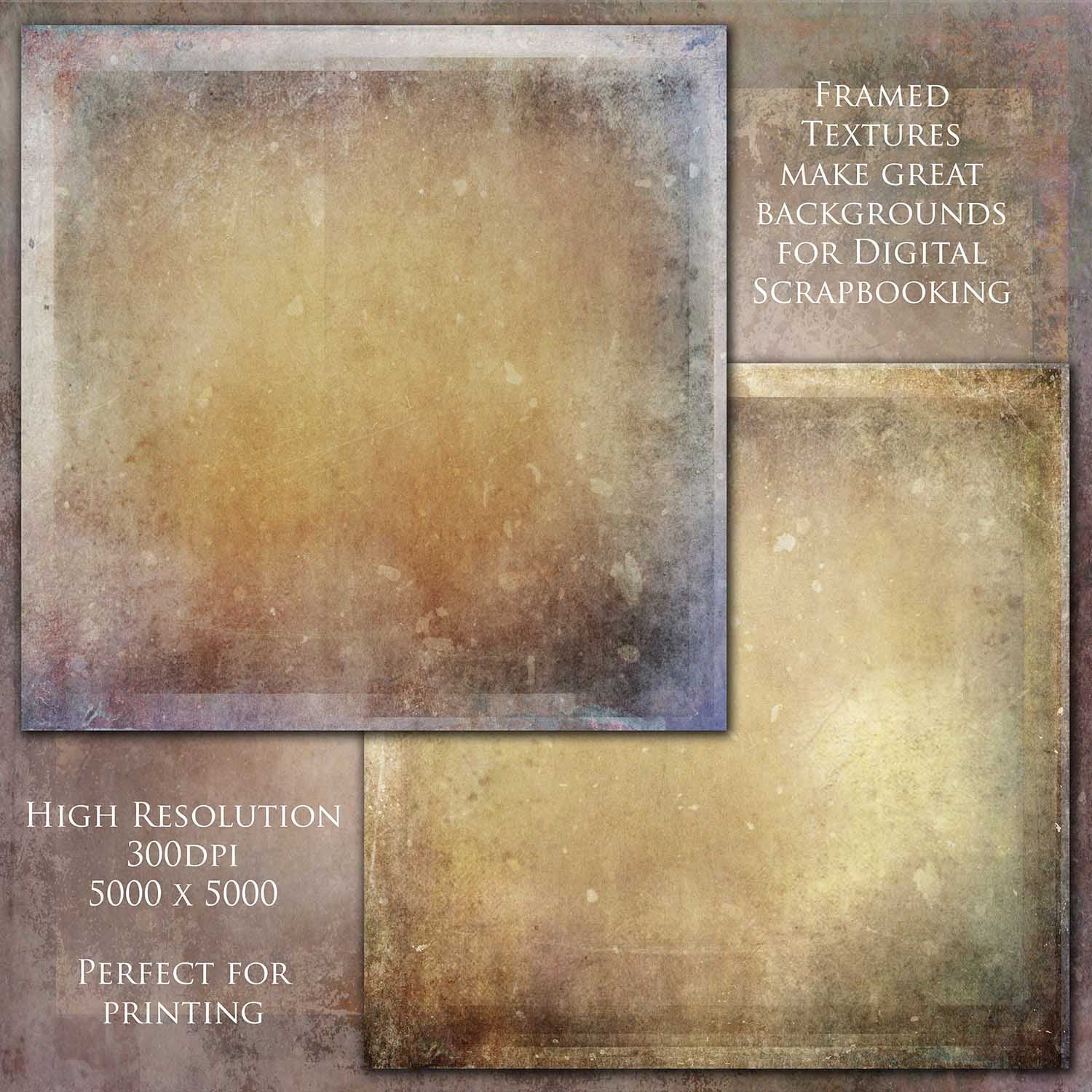10 Fine Art TEXTURES - FRAMED Set 4